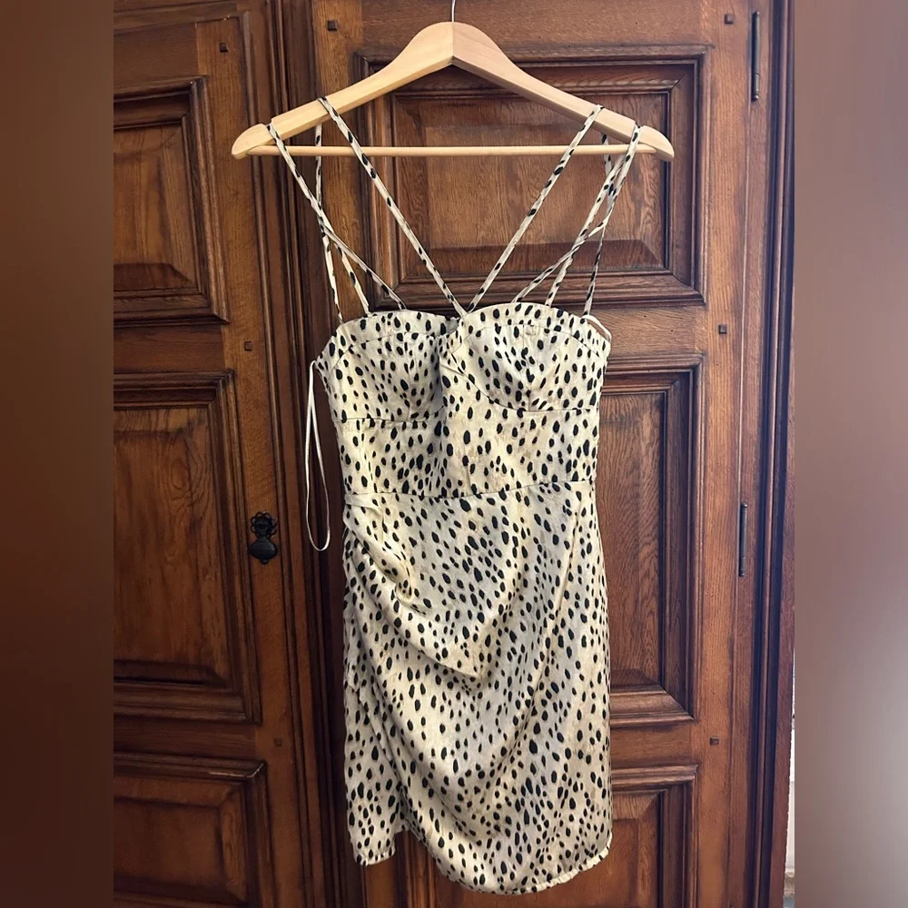 Zara animal print satin mini dress - Picture 1 of 4